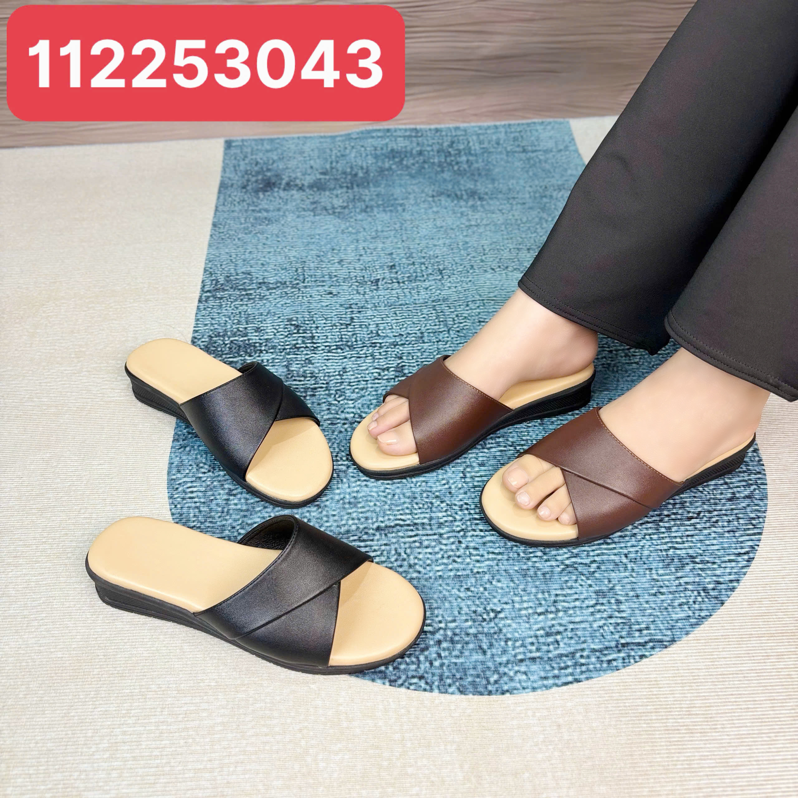 Sandal đế xuồng 3cm - Mã Đặt Hàng 112253043