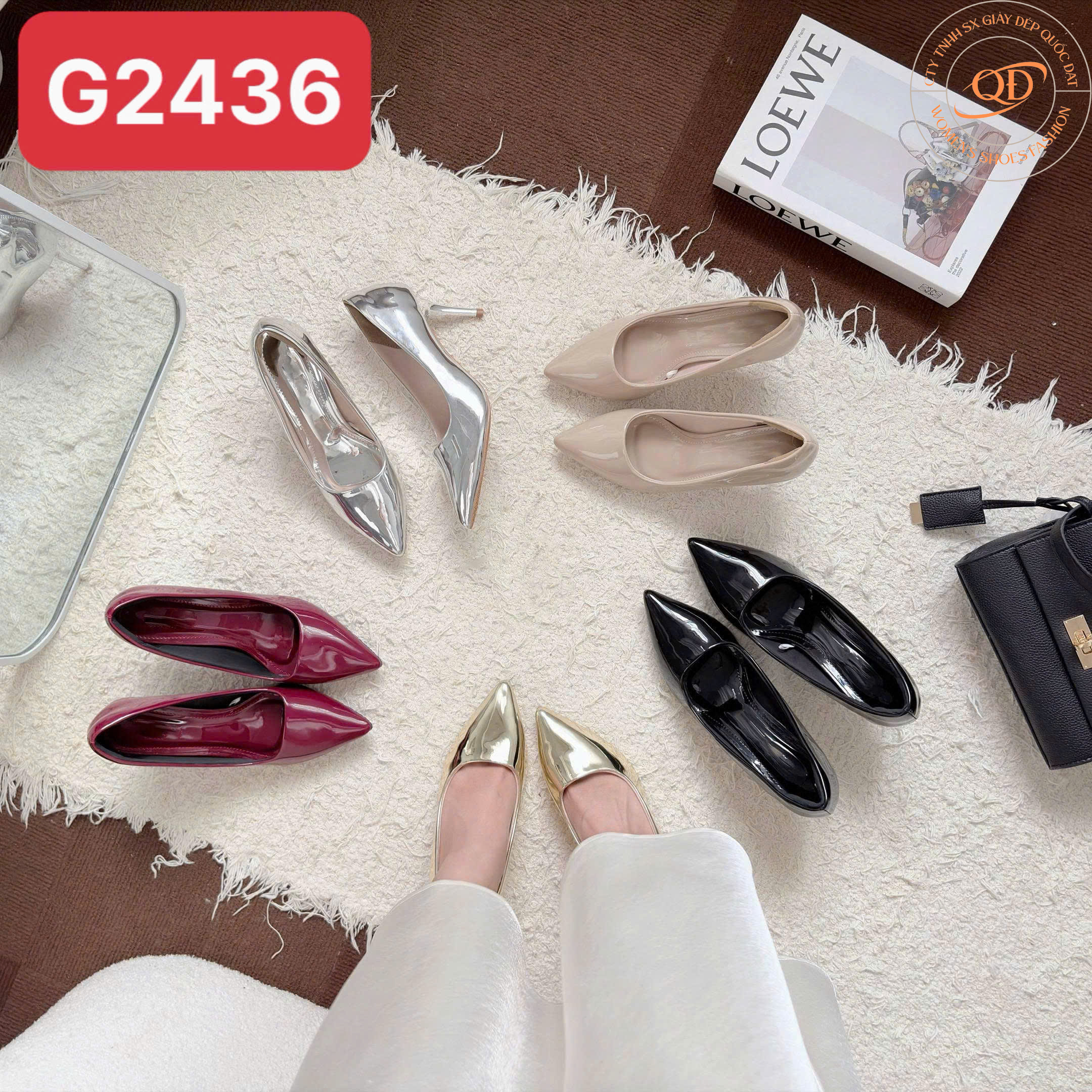 Giày cao gót bít 7CM  - Mã Đặt Hàng G2436