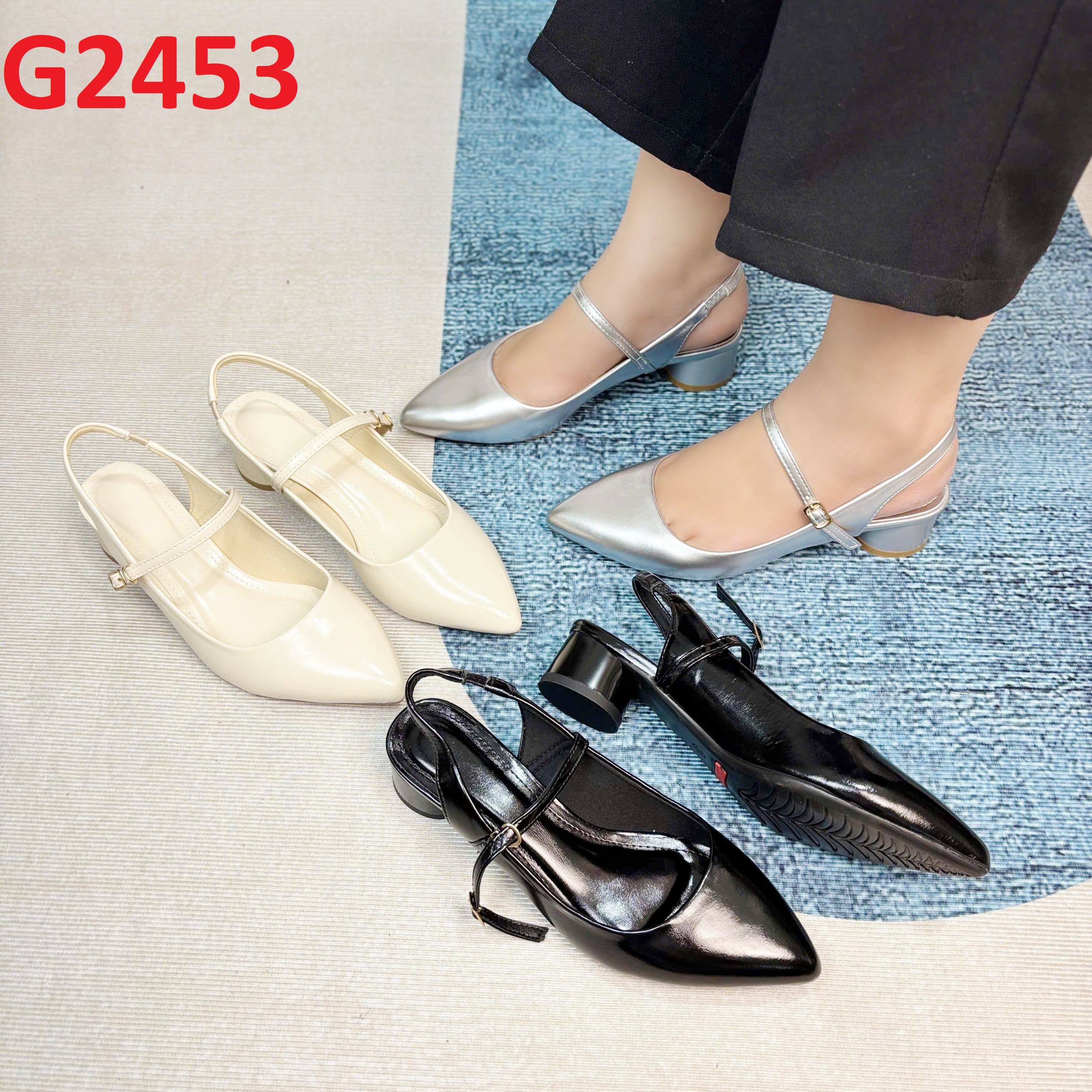 Sandal bít mũi 3CM - Mã Đặt Hàng G2453