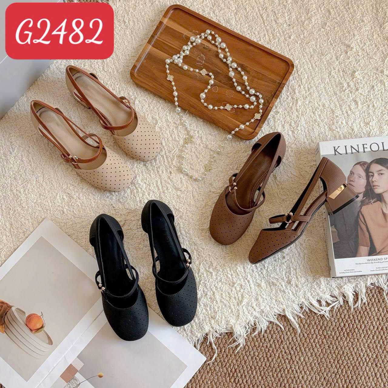 Sandal bít mũi 3CM - Mã Đặt Hàng G2482