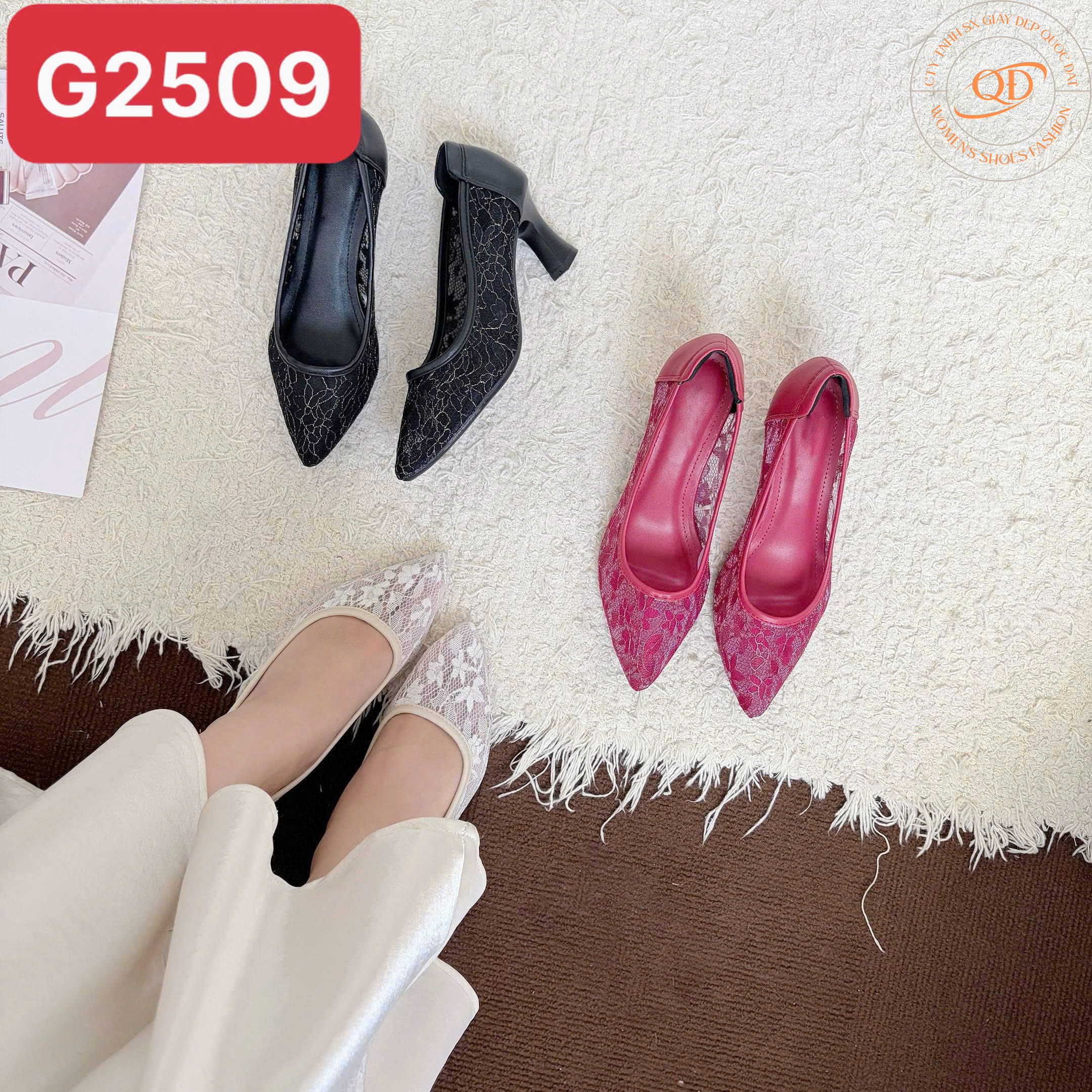 Giày cao gót bít 6CM  - Mã Đặt Hàng G2509