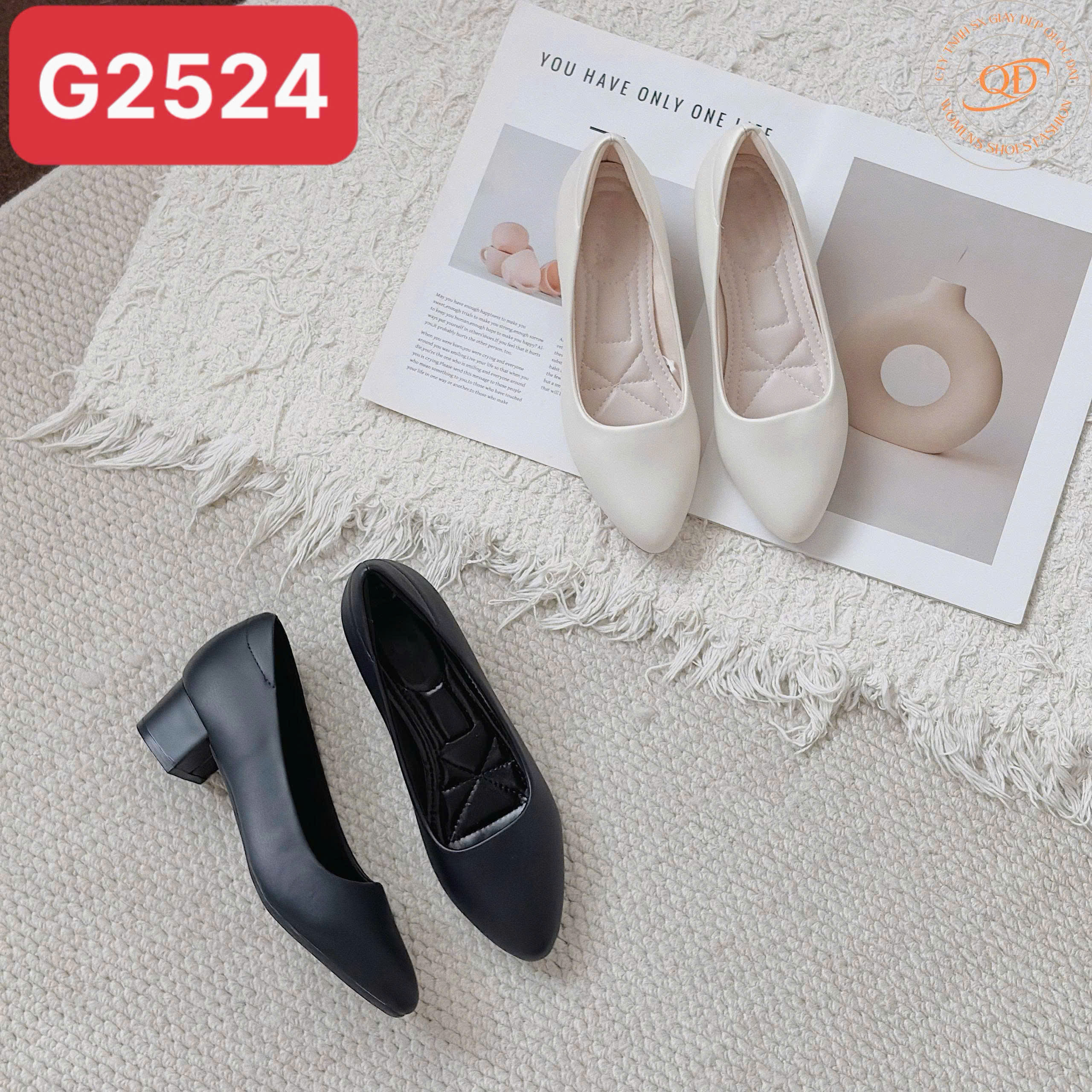 Giày cao gót bít 3CM  - Mã Đặt Hàng G2524